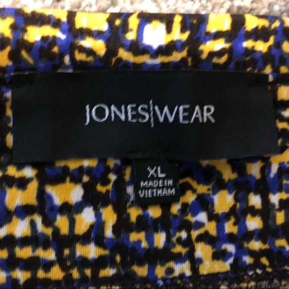 Jones Wear  Stretchy Skirt  Size XL Elastic Waist Flowy Unlined Midi Colorfully - Picture 7 of 7